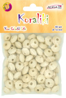 Koraliki drewniane płaskie 14mm 80szt. PJ-0782 Aliga